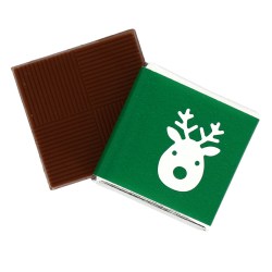 Christmas Milk Chocolate Squares - Reindeer